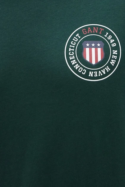 Чоловіча зелена футболка GRAPHIC Gant M 2003391 - изображение 2