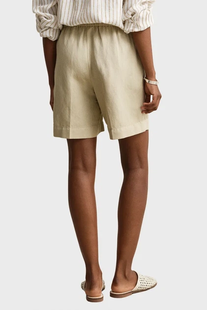 Жіночі бежеві лляні шорти BLEND PULL ON Gant 36 4020140 - Фото 3 Жіночі бежеві лляні шорти BLEND PULL ON Gant 36 4020140 - изображение 3