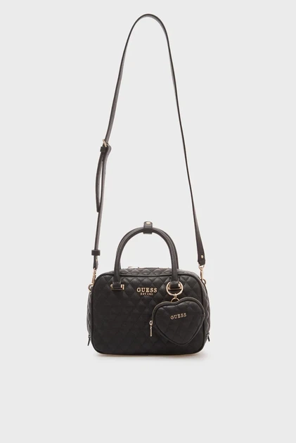 Жіноча чорна сумка ATABEY BOX SATCHEL Guess OS HWQG9894050 - Фото 2 Жіноча чорна сумка ATABEY BOX SATCHEL Guess OS HWQG9894050 - изображение 2