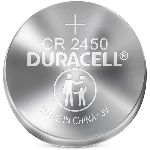 Батарейка литиевая Duracell CR2450 3V (4213) - Фото 1 Батарейка литиевая Duracell CR2450 3V (4213) - изображение 1