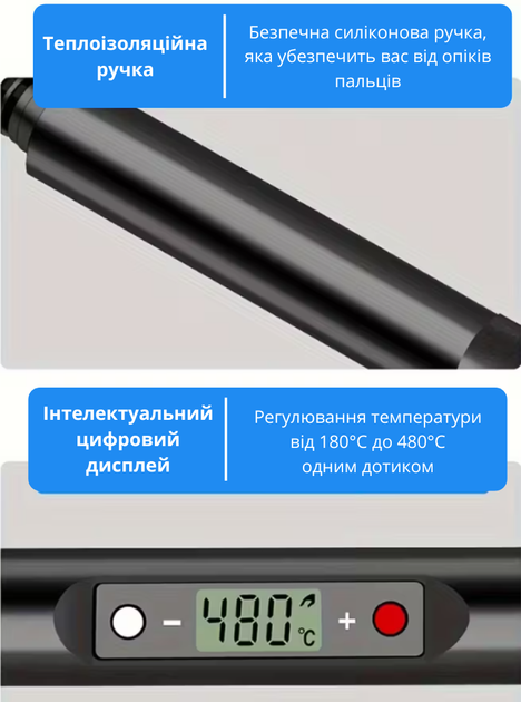 Набор для пайки «18 в 1», профессиональный паяльник мощностью 80 Вт с регулятором температуры 180–480 °C, комплект для ремонта электроники, печатных плат, микросхем, проводов, кабелей, разъемов, бытовой техники, инструменты в компактном пенале - изображение 9