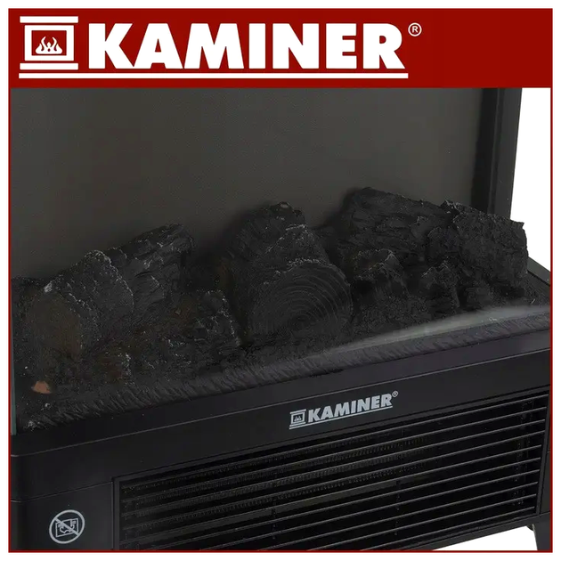 Электрокамин обогреватель 2000 Вт 2 режима нагрева с таймером для дома Kaminer LS-0069 - изображение 2
