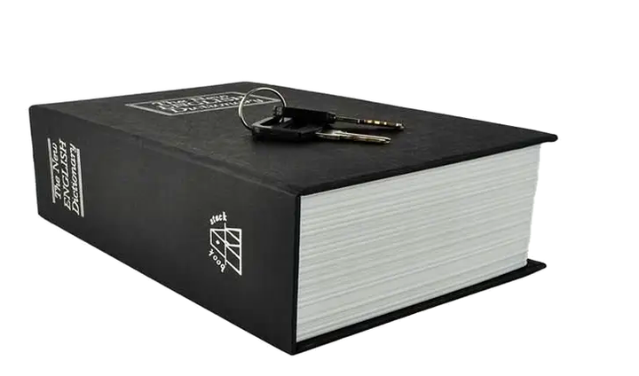 Сейф книга стальной замок для хранения ценностей 18х11см черный Malatec LS-2601 - изображение 5
