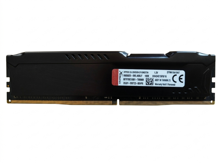 Оперативная память Kingston FURY 16GB DDR4-2400 PC4-19200 HyperX Black (HX424C15FB/16) - изображение 2
