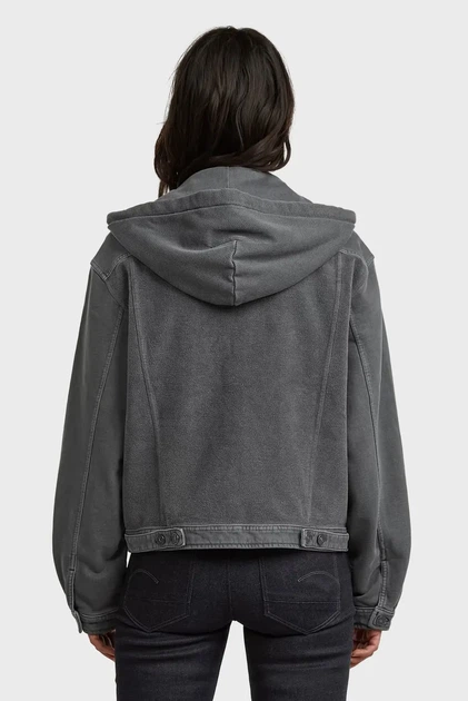 Жіноче сіре худі Washed G-Star M D27273,E159 - Фото 3 Жіноче сіре худі Washed G-Star M D27273,E159 - изображение 3