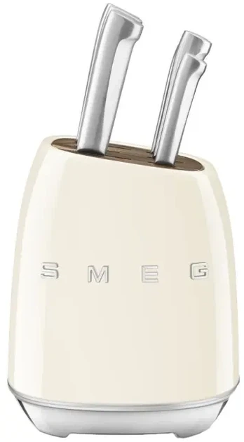 Набір ножів із 7 предметів кремовий SMEG KBSF02BL - изображение 2