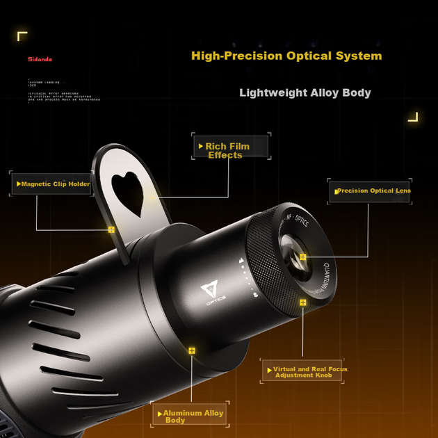 Фотопрожектор Sidande Quantum Light Spotlight Q100C Lite Q40 Q120, заполняющий свет для фотосъемки, выделенный светодиод, оптическая фокусировка, проекция, моделирование, рассеянный свет, телескопический зум. - Фото 10 Фотопрожектор Sidande Quantum Light Spotlight Q100C Lite Q40 Q120, заполняющий свет для фотосъемки, выделенный светодиод, оптическая фокусировка, проекция, моделирование, рассеянный свет, телескопический зум. - изображение 10