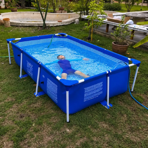 Прямоугольные каркасные бассейны Каркасный бассейн для дома Intex Rectangular Frame Pool 260 x 160 x 65 см - изображение 10