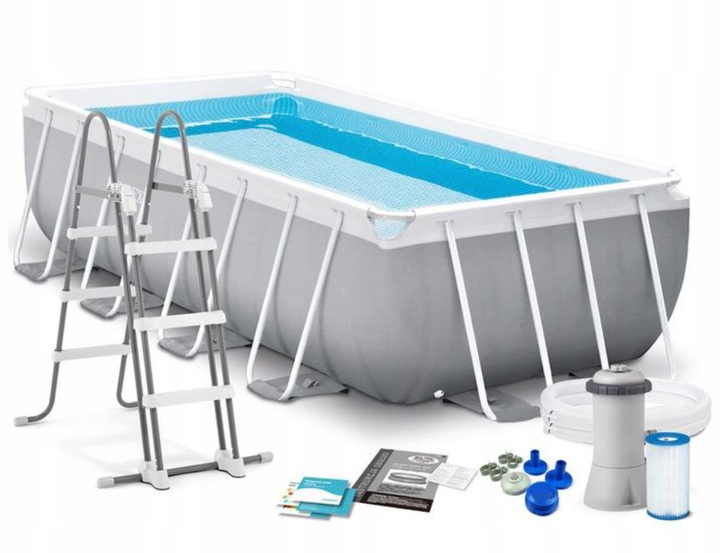 Каркасный бассейн для дачи Prism Frame Pool Intex Каркасный летний бассейн большой (400 x 200 x 122 см) - изображение 7