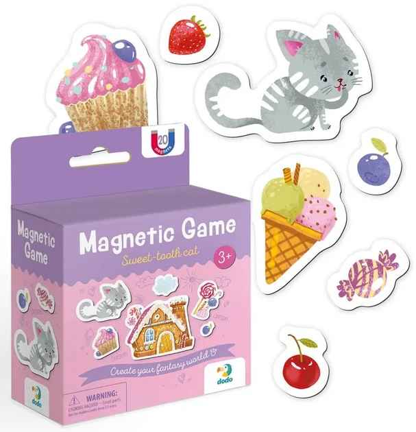 Игра магнитная DoDo Котик-сладочик 20 элементов 200233 - изображение 2
