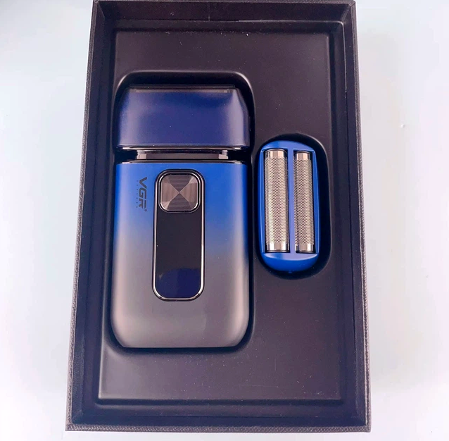 Электробритва VGR сеточная 7500 об/мин IPX6 1400 мАч USB синий V-362 - изображение 4