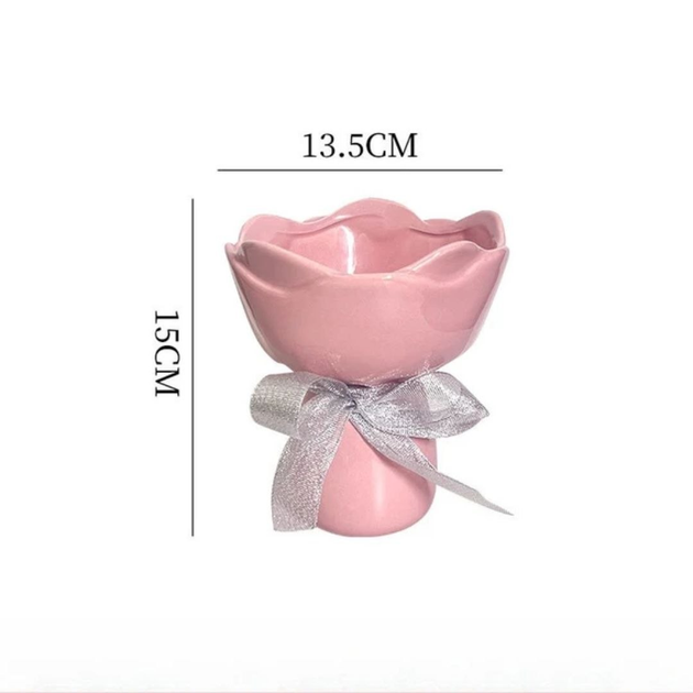 Ваза керамічна Wave Blush, 15 см - Фото 4 Ваза керамічна Wave Blush, 15 см - зображення 4