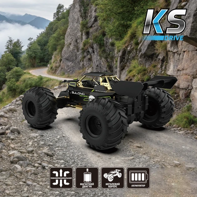 Автомобиль Off-road радиоуправляемый 1:14 черный металлический корпус 50 м - изображение 14