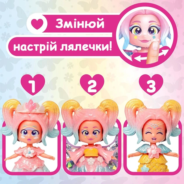 Ігровий набір з лялькою Kookyloos Рейнбоу 1 шт 3 образи одягу пластик веселковий - Фото 3 Ігровий набір з лялькою Kookyloos Рейнбоу 1 шт 3 образи одягу пластик веселковий - зображення 3