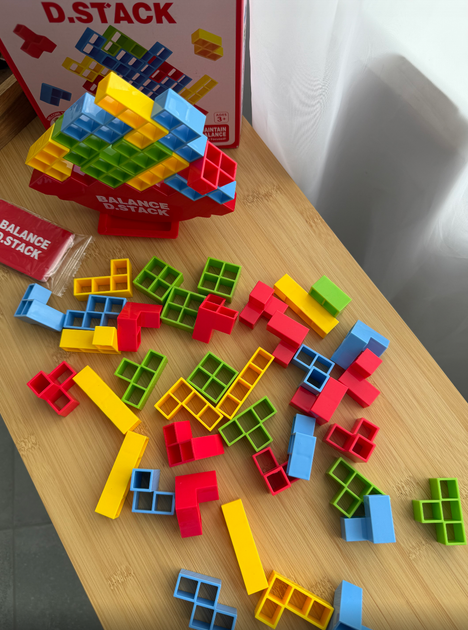 Настольная игра Балансир Balance Stack 64 блока • Развивающая игра на равновесие, логику и моторику для детей - изображение 5