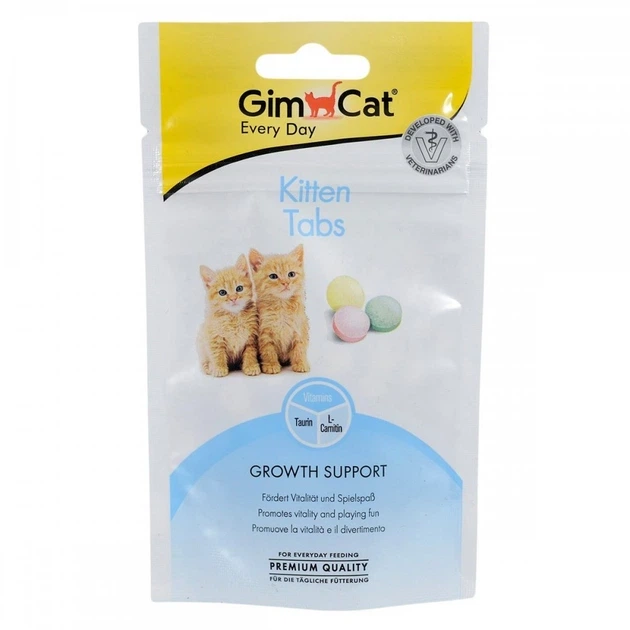 Вітаміни GimCat Every Day Kitten для кошенят таблетки 40 г - Фото 1 Вітаміни GimCat Every Day Kitten для кошенят таблетки 40 г - изображение 1