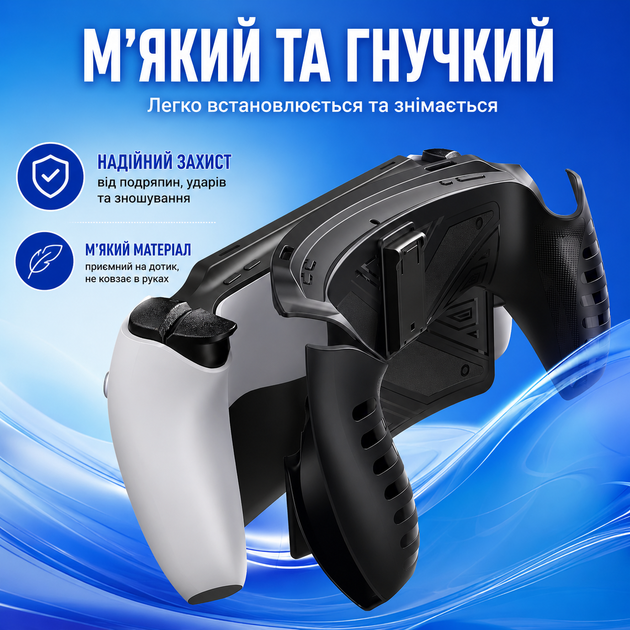 Защитный чехол для PlayStation Portal со встроенной подставкой и нескользкой ручкой, силикон/ТПУ, черный - изображение 7