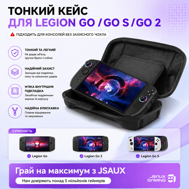 Премиум оригинальная сумка JSAUX BG0139 для Lenovo Legion Go / Go S / Go 2, фетр + микрофибра, ремень на плечо, Black - Фото 7 Премиум оригинальная сумка JSAUX BG0139 для Lenovo Legion Go / Go S / Go 2, фетр + микрофибра, ремень на плечо, Black - изображение 7