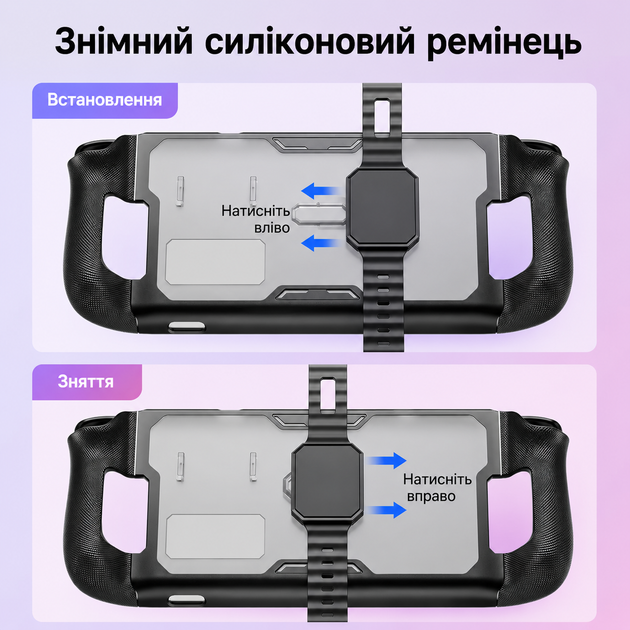 Защитный оригинальный чехол JSAUX 4 в 1 для Steam Deck LCD/OLED ModCase PC0104 - чехол+подставка+ремень+крышка Basic Set - изображение 2