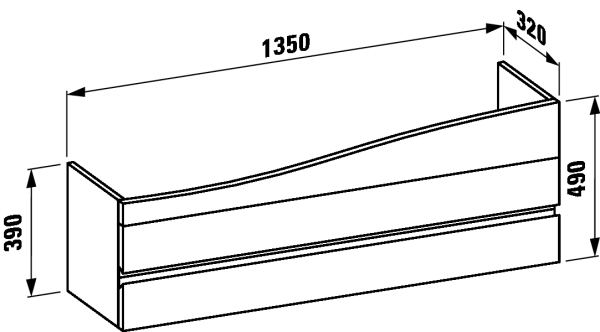 Тумба для ванної LAUFEN ALESSI ONE H4243600976301, золото/матовий, підвісний, 135 см - изображение 2