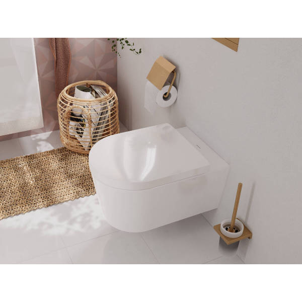 Тримач туалетного паперу HANSGROHE ADDSTORIS, бронза/сатин, скруглений квадрат - изображение 4