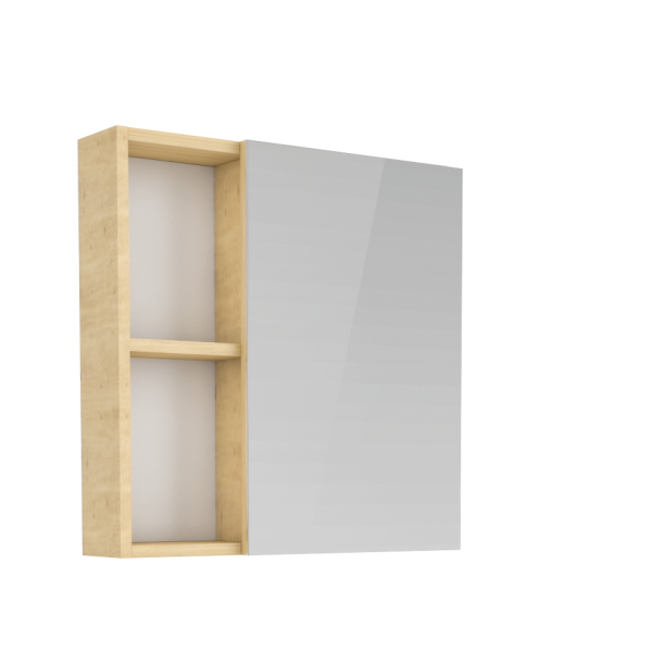 Дзеркальна шафа для ванної RJ ATLAS, дуб, настінний, 60x60 см - зображення 2