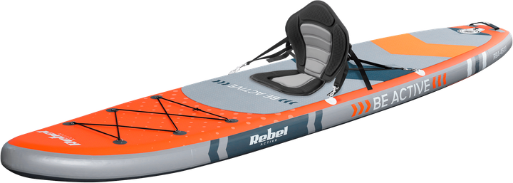 Nadmuchiwana deska SUP Rebel ACTIVE 350 x 81 x 15 cm z wiosłem, pompką i torbą do przechowywania Pomarańczowa RBA4501 (5901890120197) - obraz 3
