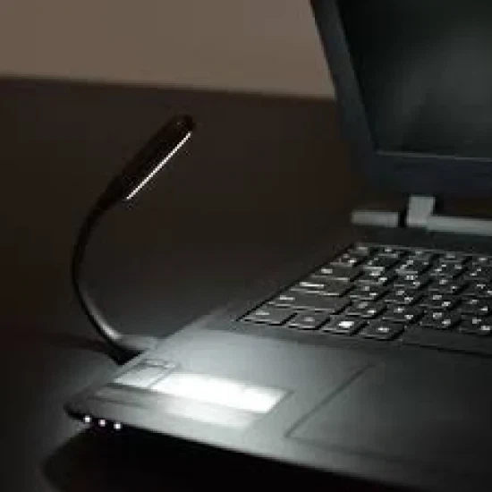 USB лампа LED 16,8х1,8 см черная полимерная для ноутбука - изображение 5