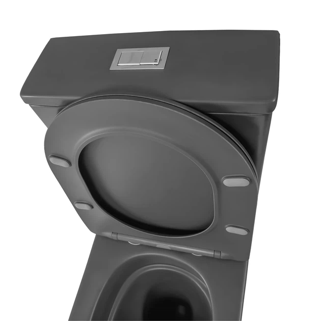 Унитаз компакт Oleo GM JL 630x360x830 мм Керамика Серый матовый - Фото 7 Унитаз компакт Oleo GM JL 630x360x830 мм Керамика Серый матовый - изображение 7