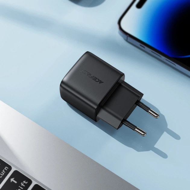 Сетевое зарядное устройство Acefast A116 PD35W GaN charger (USB-A+USB-C) with digital display Black (6974316284468) - изображение 7