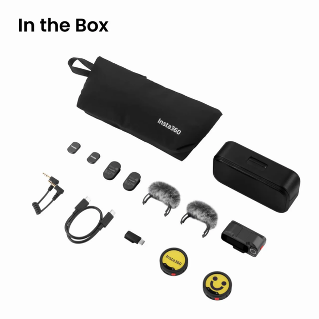 Мікрофонна радіосистема Insta360 Mic Pro (2TX+1RX) (6942590200771) - Фото 7 Мікрофонна радіосистема Insta360 Mic Pro (2TX+1RX) (6942590200771) - изображение 7