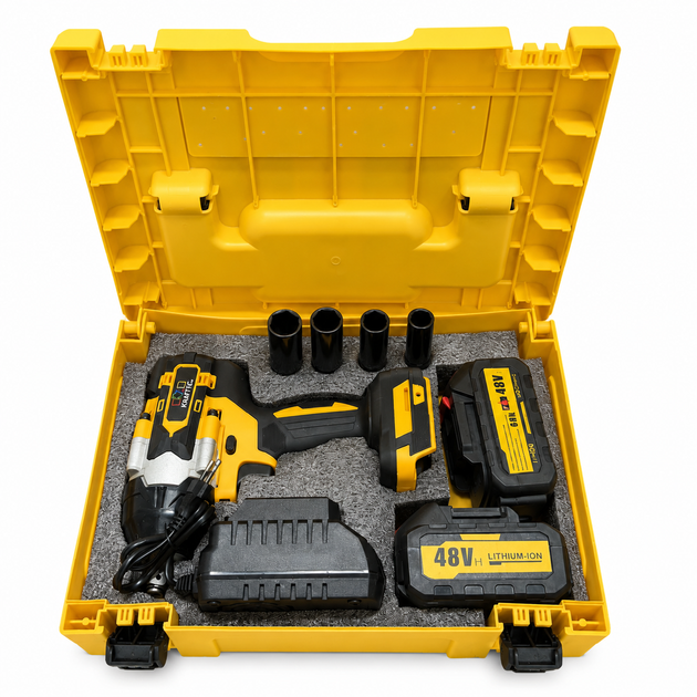 Гайковерт Krafftec PRO 1500 Нм 48V жовтий - зображення 4