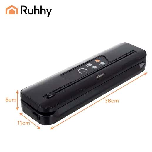 Вакуумный упаковщик 80 кПа 110 Вт для продуктов 30 см 10 пакетов черный Ruhhy LS-1843 - изображение 4