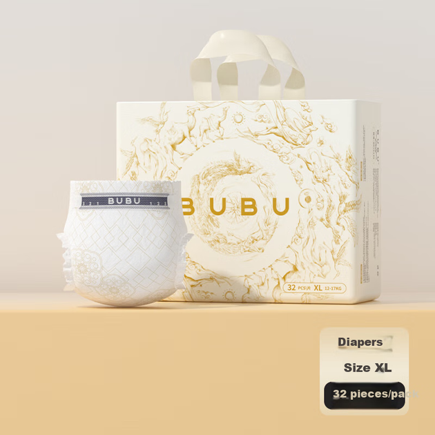 Подгузники BUBU Silk Road XL, 32 шт, с экстрактом шелка, ультратонкие - изображение 4