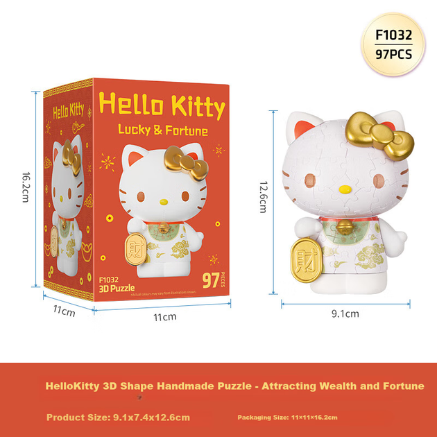3D-пазл 3D-JP Sanrio Hello Kitty, фигурка-конструктор, декор для дома, для женщин - изображение 5