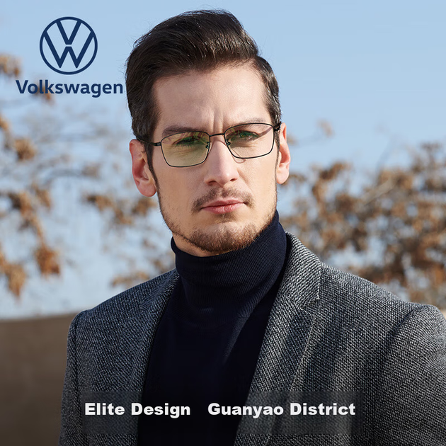 Volkswagen German, Чоловічі окуляри для читання, Бізнес-надлегкі окуляри високої чіткості з антисинім світлом, Фірмовий подарунок, Автентичні сонцезахисні окуляри - 150 - изображение 5