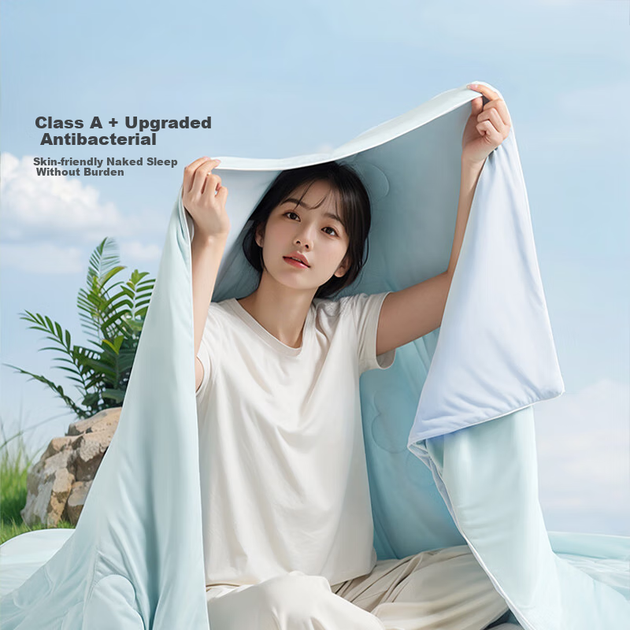 Одеяло FUANNA × JINGDONG класса А с охлаждающим эффектом, моющееся, летнее, для кондиционирования воздуха, приблизительно 2,6 цзинь (1,3 кг), 152×210 см. - Фото 8 Одеяло FUANNA × JINGDONG класса А с охлаждающим эффектом, моющееся, летнее, для кондиционирования воздуха, приблизительно 2,6 цзинь (1,3 кг), 152×210 см. - изображение 8