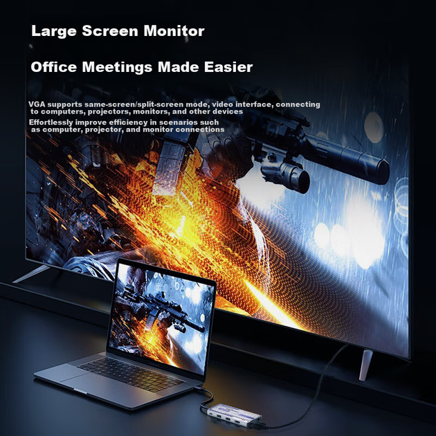 Док-станция Lenovo Yinengzhe Type-C с кардридером, PD, HDMI 4K60Hz, Gigabit Ethernet - Фото 6 Док-станция Lenovo Yinengzhe Type-C с кардридером, PD, HDMI 4K60Hz, Gigabit Ethernet - изображение 6