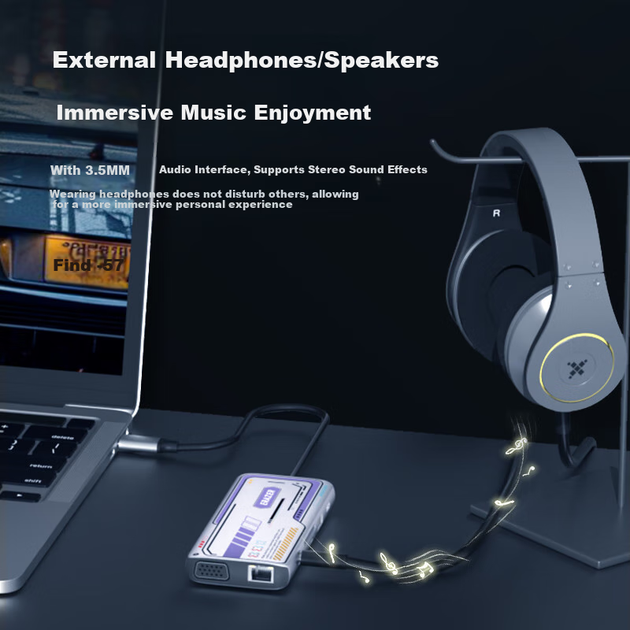 Док-станция Lenovo Yinengzhe Type-C с кардридером, PD, HDMI 4K60Hz, Gigabit Ethernet - Фото 8 Док-станция Lenovo Yinengzhe Type-C с кардридером, PD, HDMI 4K60Hz, Gigabit Ethernet - изображение 8