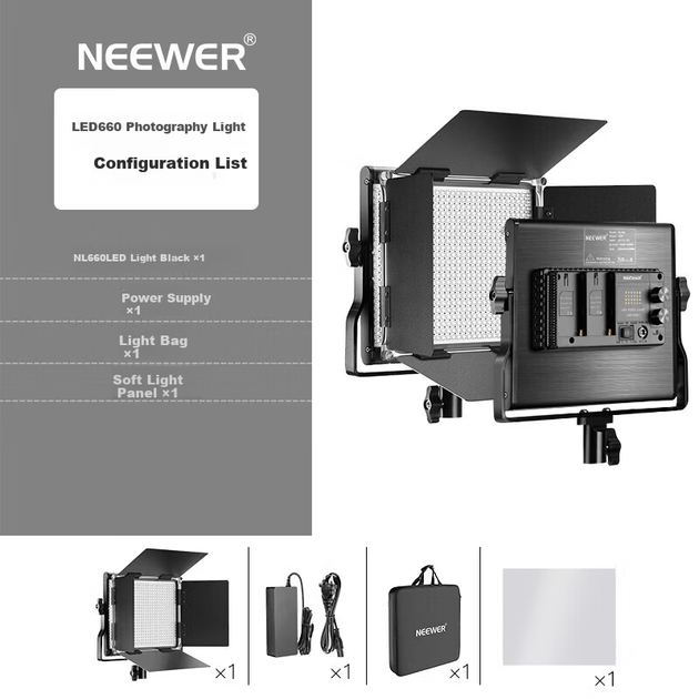 Светодиодная панель NEEWER NL660 с регулируемой цветовой температурой, металлический корпус, портативный студийный светильник для фотосъемки, видеосъемки на открытом воздухе, прямых трансляций, рекламы для инфлюенсеров, киносъемки, постоянный свет. - Фото 4 Светодиодная панель NEEWER NL660 с регулируемой цветовой температурой, металлический корпус, портативный студийный светильник для фотосъемки, видеосъемки на открытом воздухе, прямых трансляций, рекламы для инфлюенсеров, киносъемки, постоянный свет. - изображение 4