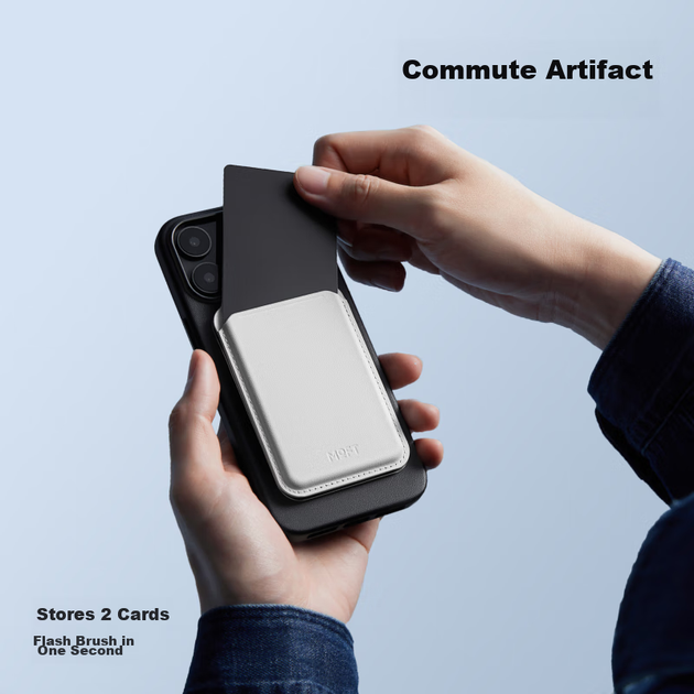 Moft Подставка для карт для iPhone 15/14/13, портативная, со встроенным магнитным креплением MagSafe, вращающаяся, для ленивой прямой трансляции, многофункциональная настольная подставка для телефона, держатель для карт, цвет туманно-серый. - изображение 6