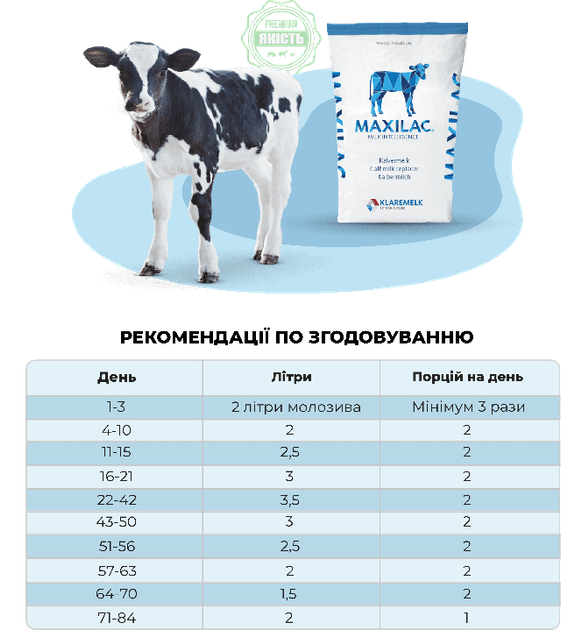 Сухе молоко (ЗЦМ) для телят з 4 дня «MAXILAC EFFICIENT» - 5 кг - зображення 3