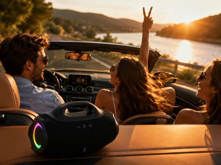 Портативна Bluetooth-колонка B62LED Boombox 4 Mini, 10 Вт, IPX5, LED-підсвічування, FM, USB, TF, Power Bank - Фото 2 Портативна Bluetooth-колонка B62LED Boombox 4 Mini, 10 Вт, IPX5, LED-підсвічування, FM, USB, TF, Power Bank - изображение 2