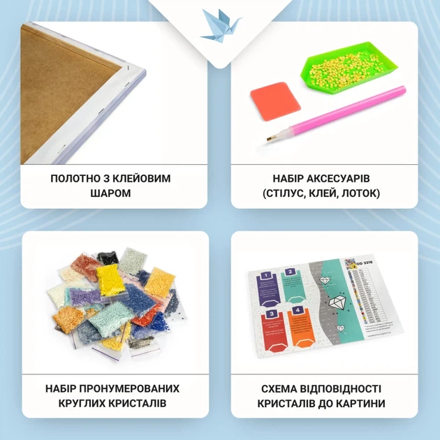 Алмазная мозаика Белые пионы Origami OD30410 40х50 см - изображение 3
