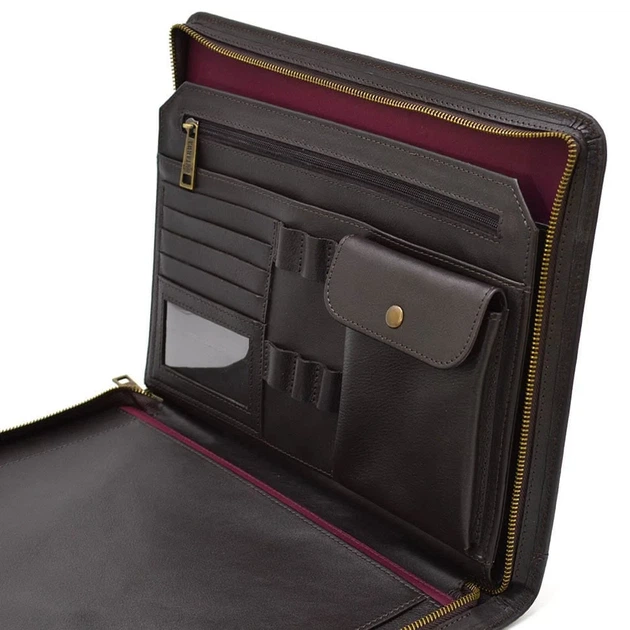 Кожаная папка-органайзер TARWA GC-1295-4lx коричневая А4+ - изображение 9