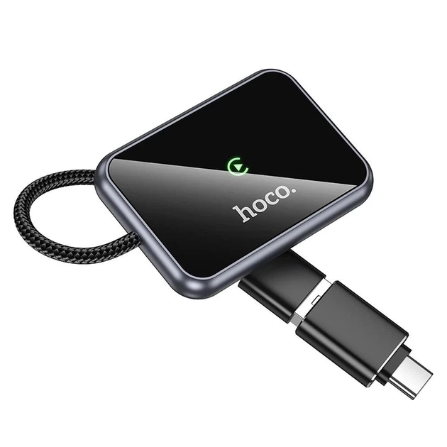 Бездротовий адаптер Hoco HU1 CarPlay USB A / USB C Black (6942007623674) - Фото 2 Бездротовий адаптер Hoco HU1 CarPlay USB A / USB C Black (6942007623674) - зображення 2