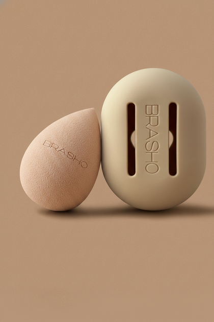 Спонж скошеный для макияжа BRASHO (Beige) - Фото 3 Спонж скошеный для макияжа BRASHO (Beige) - изображение 3