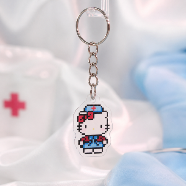 Акриловий брелок Hello Kitty (Хеллоу Кітті) піксельний 3×2 см 08 - Фото 4 Акриловий брелок Hello Kitty (Хеллоу Кітті) піксельний 3×2 см 08 - зображення 4