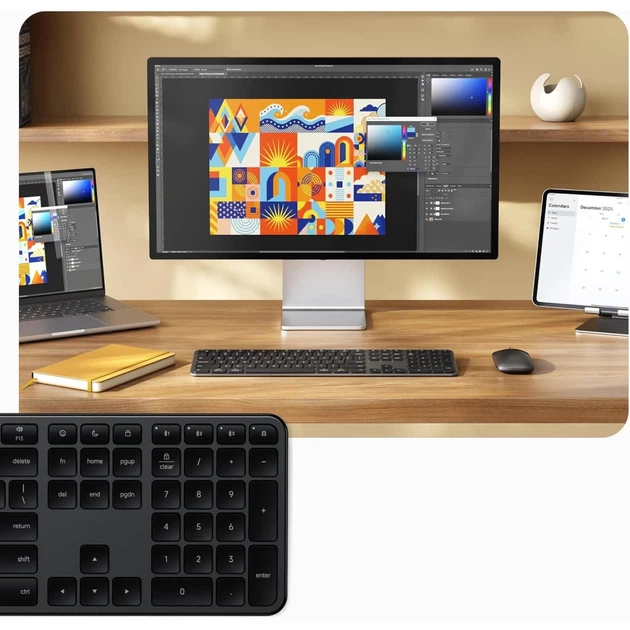 Бездротова клавіатура QWERTY Satechi Slim X3 для Mac і PC чорна (810086363308) - зображення 7