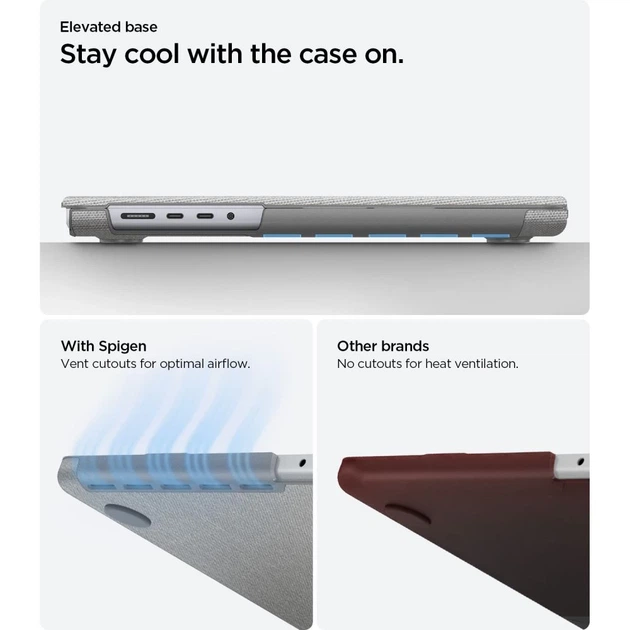 Etui Spigen Urban Fit do MacBook Pro 14 Pro/M5 Pro Max 2021-2026 Grey (8800337240979) - obraz 9